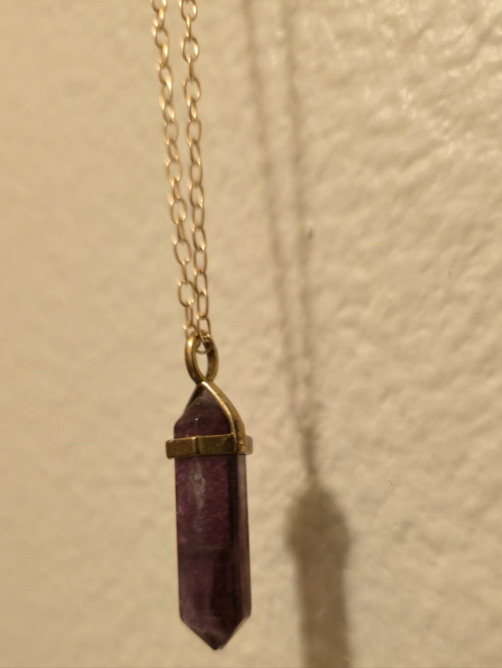 Purple Crystal Pendant Necklace